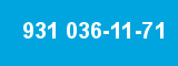 931 036-11-71 931 036-11-71